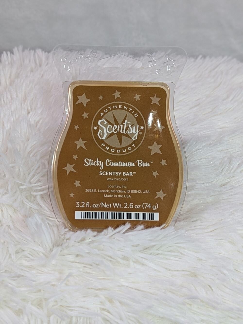 Scentsy Sticky Cinnamon Bun Wax Bar - Retired Scent 3.2 fl oz